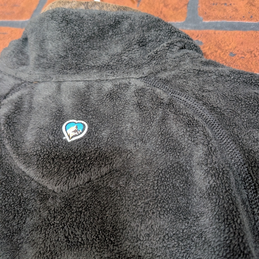 Kuhl Advokat Women's M Black Full-Zip Fleece‎ with Vegan Leather Accents - Picture 9 of 13